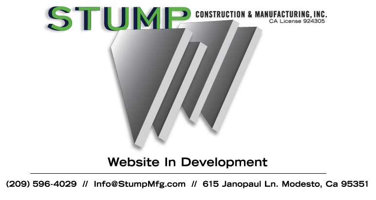 Stump Manufactuing and Construction - Website Under Development