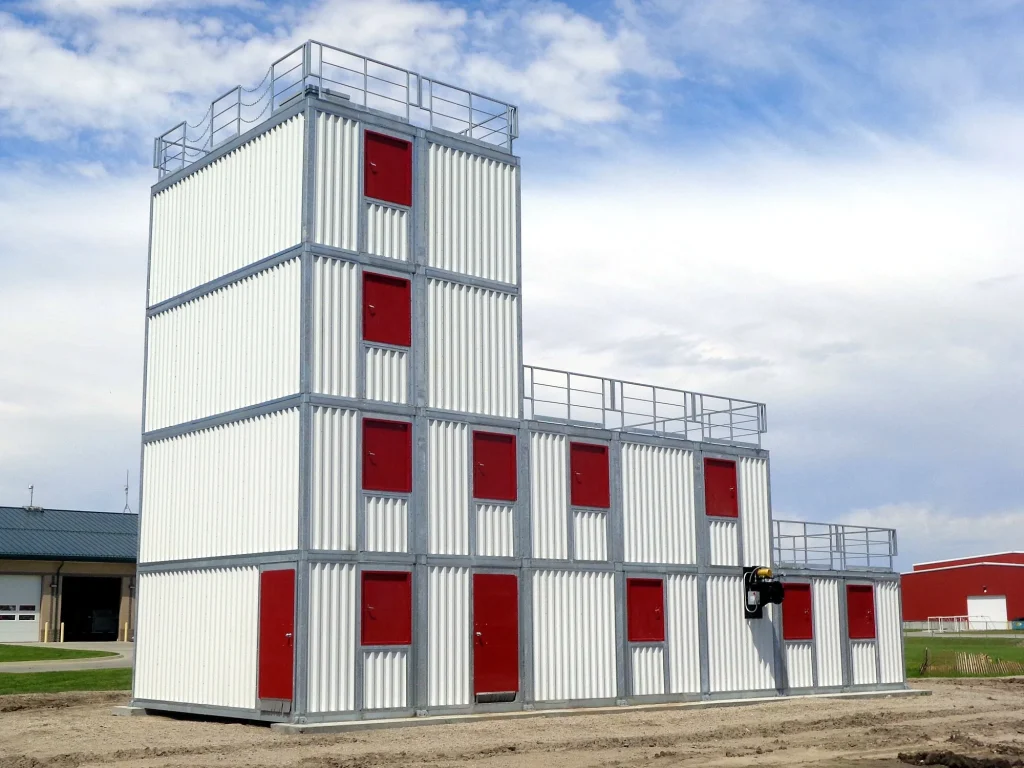 Custom fire training burn building prop — Stump MFG fabrication, Modesto CA