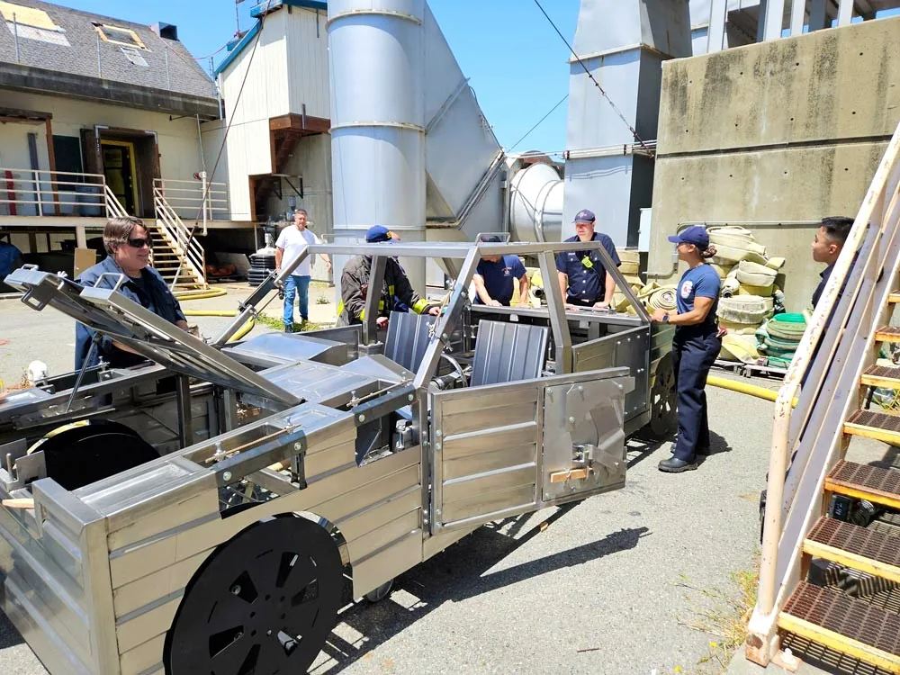 Class A burn and extraction vehicle prop — SFFD fire training project by Stump Construction and Manufacturing