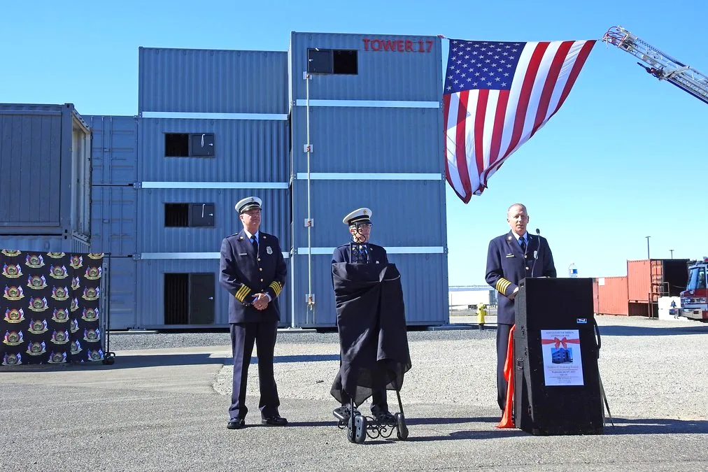 Fire training tower dedication ceremony — City of Ceres multi-agency fire training facility by Stump MFG